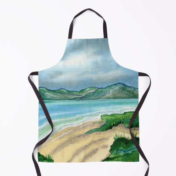 Item preview, Moody Coastal Shoreline - Watercolour Landscape Art designed and sold by Cass Harker Studio.