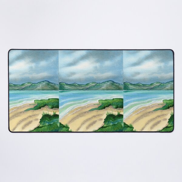Item preview, Moody Coastal Shoreline - Watercolour Landscape Art designed and sold by Cass Harker Studio.