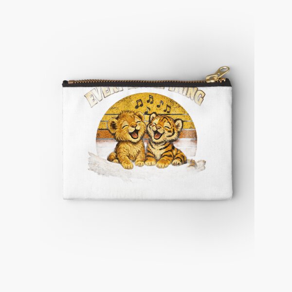 Item preview, Every Little Thing Gonna Be Alright Cute Lion Cub Tiger Cub Vintage T-Shirt Design designed and sold by Amitabr14.