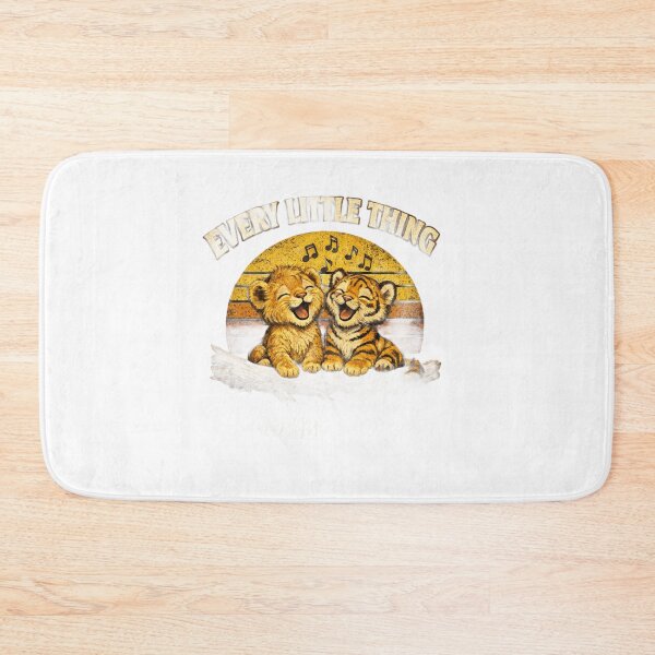 Item preview, Every Little Thing Gonna Be Alright Cute Lion Cub Tiger Cub Vintage T-Shirt Design designed and sold by Amitabr14.