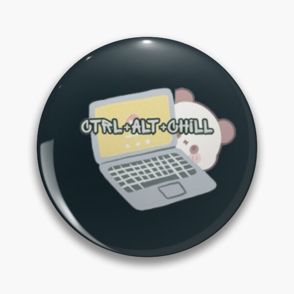 Item preview, Cute Panda With Laptop -Ctrl+ Alt+ Chill   designed and sold by Palette-Vibes.