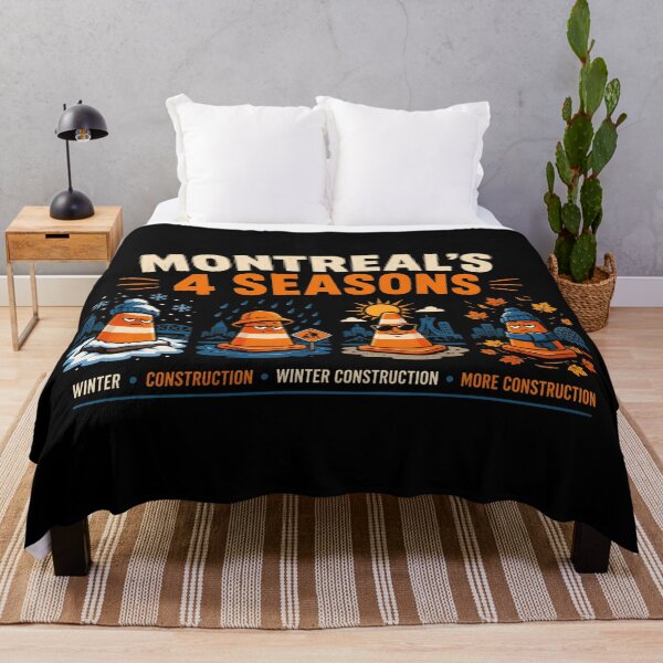 Item preview, Montreal 4 Seasons Winter Construction Funny designed and sold by Fenay Designs.