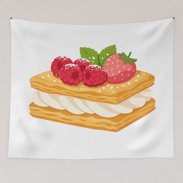 Item preview, Mille-Feuille with Raspberries and Strawberry French Pastry designed and sold by Owcomm.