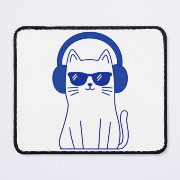 Item preview, Cool Cat Line Art T-Shirt | Minimal Cat With Headphones & Sunglasses | Simple Aesthetic Cat Tee designed and sold by IconicDesignsXd.