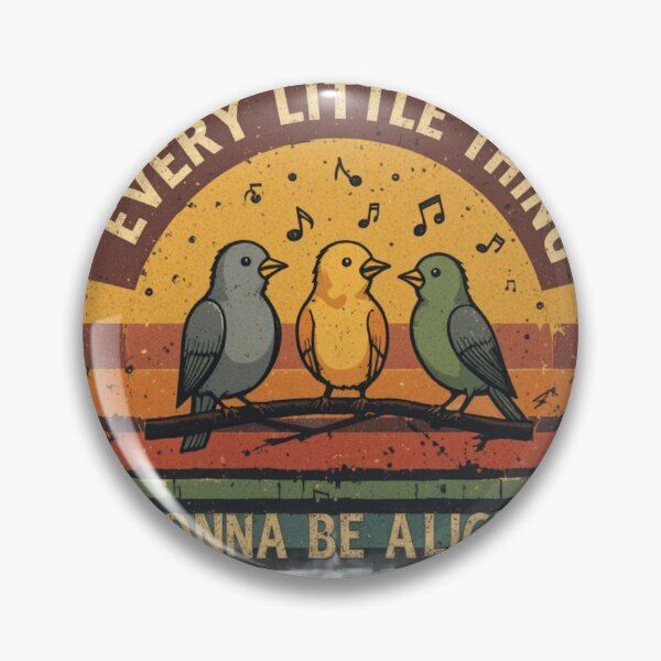 Item preview, Every Little Thing Gonna Be Alright Retro Birds Vintage Badge Style T-Shirt Design designed and sold by Amitabr14.