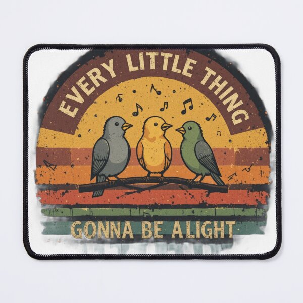 Item preview, Every Little Thing Gonna Be Alright Retro Birds Vintage Badge Style T-Shirt Design designed and sold by Amitabr14.