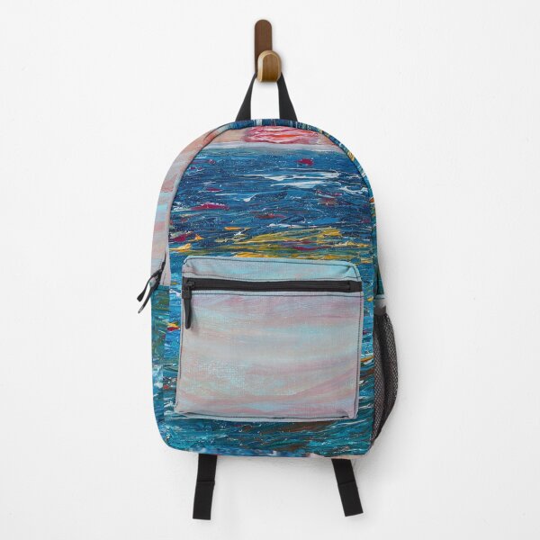 Item preview, Sunset Over the Sea | Expressive Textured Seascape designed and sold by ValentynaTyshenkoArt.
