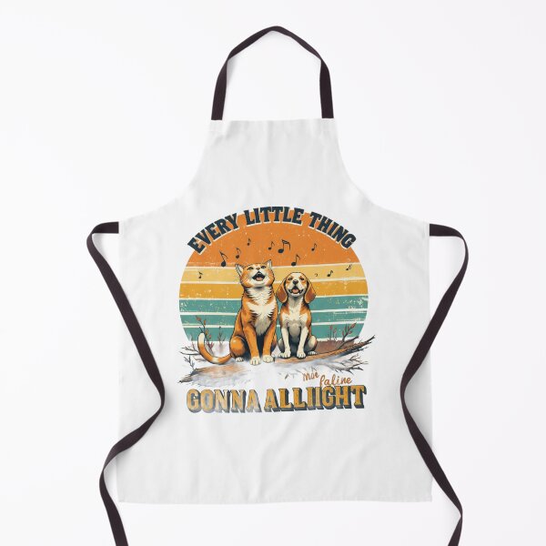 Item preview, Every Little Thing Gonna Be Alright Retro Cat Dog Singing Vintage T-Shirt Design designed and sold by Amitabr14.