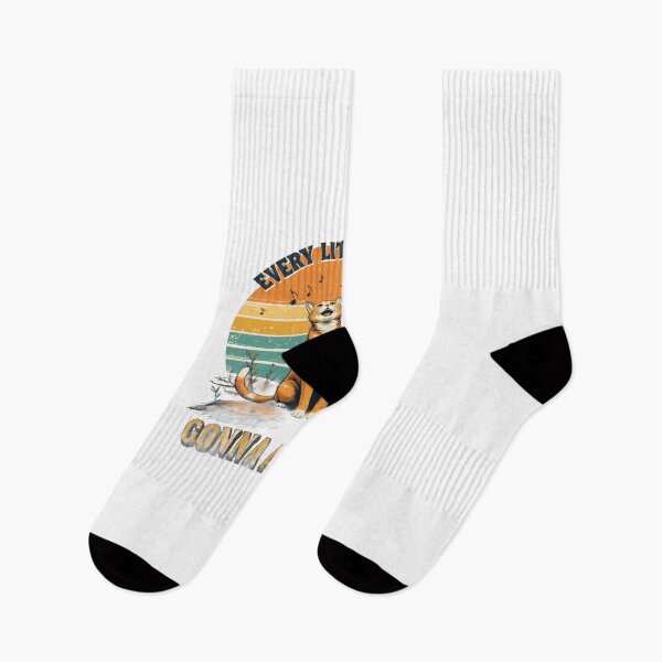 Item preview, Every Little Thing Gonna Be Alright Retro Cat Dog Singing Vintage T-Shirt Design designed and sold by Amitabr14.
