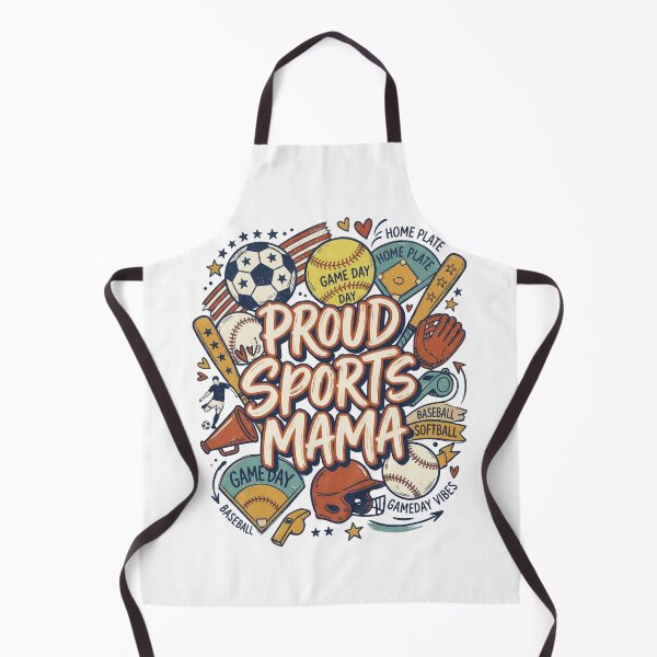 Artikelvorschau, Stolze Sportmama – Baseball- und Softballspieltag im Retro-Design entworfen und verkauft von PlumArtDesign.