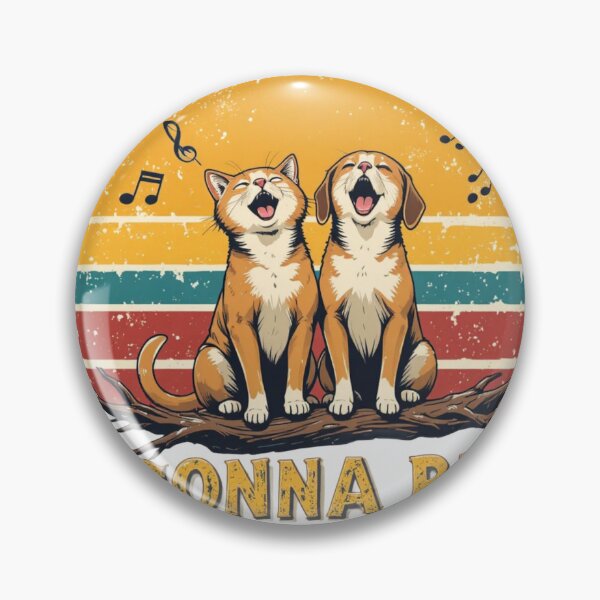 Item preview, Every Little Thing Gonna Be Alright Bold Retro Cat Dog Vintage T-Shirt Design designed and sold by Amitabr14.