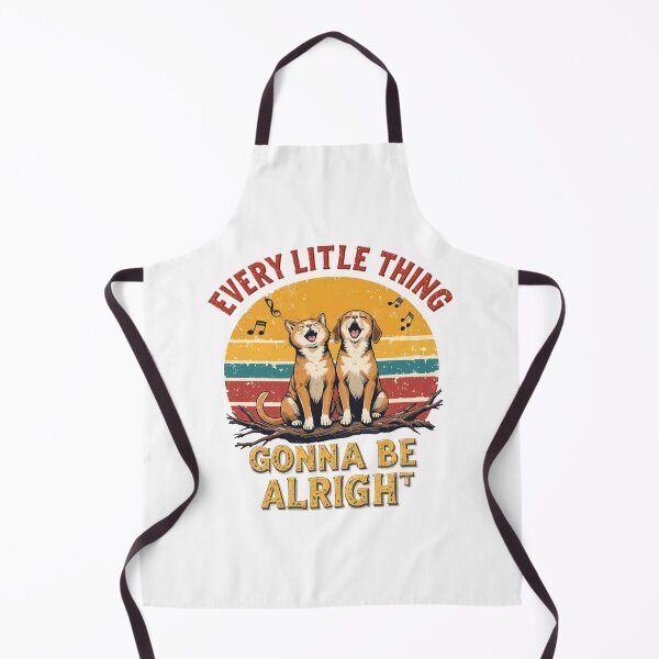 Item preview, Every Little Thing Gonna Be Alright Bold Retro Cat Dog Vintage T-Shirt Design designed and sold by Amitabr14.