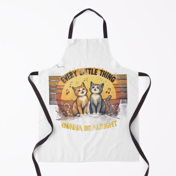 Item preview, Every Little Thing Gonna Be Alright Cute Cats Retro Vintage Sunset T-Shirt Design designed and sold by Amitabr14.