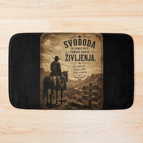 Item preview, Freedom Is a Way of Life – Vintage Cowboy Western Poster designed and sold by  QuarterHorseArt by Just my Studio.