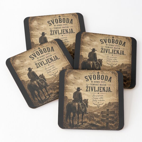Item preview, Freedom Is a Way of Life – Vintage Cowboy Western Poster designed and sold by  QuarterHorseArt by Just my Studio.