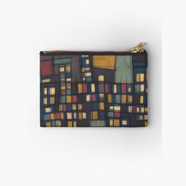 Item preview, Abstract Night City Geometry Art – Klee Inspired Modern Urban Print designed and sold by Tamas Das.