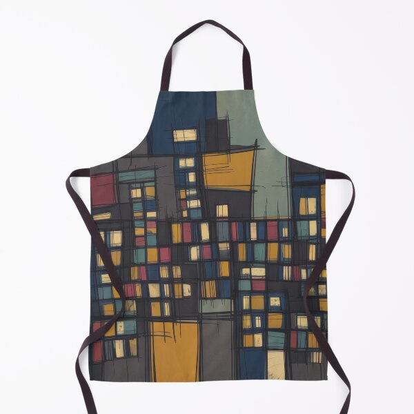 Item preview, Abstract Night City Geometry Art – Klee Inspired Modern Urban Print designed and sold by Tamas Das.