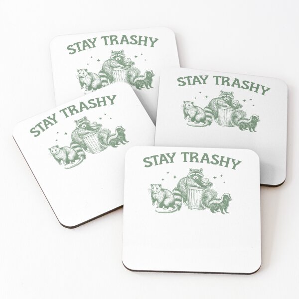 Item preview, Stay Trashy Raccoon Opossum And Skunk Garbage Gang designed and sold by krystalRomanart.
