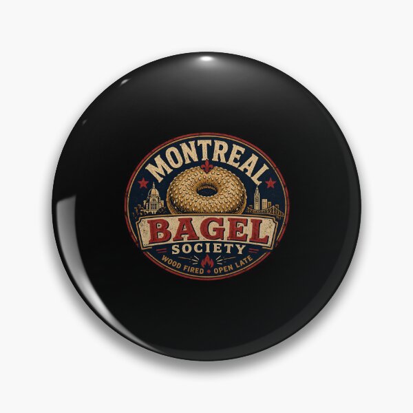 Item preview, Montreal Bagel Society Wood Fired Open Late Retro designed and sold by Fenay Designs.