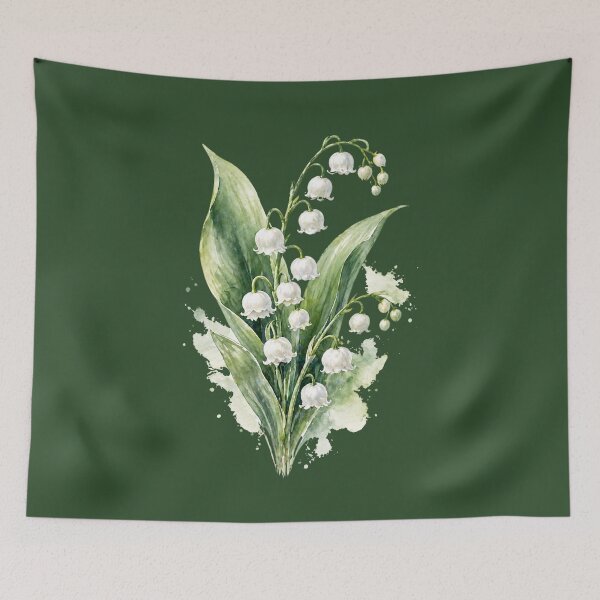 Item preview, Lily of the Valley, Mays birthday flower designed and sold by BeHappyGoLucky.