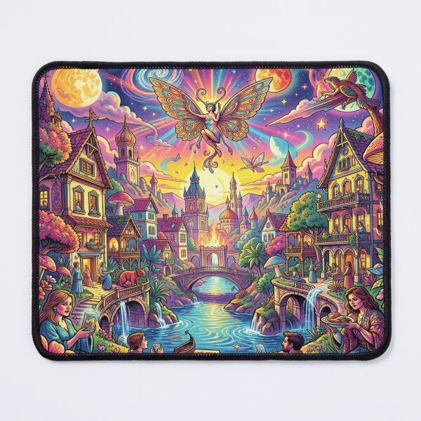 Item preview, A magical fantasy world full of luminous creatures, floating lights, and dreamlike cosmic energy. designed and sold by FotoworldEdel.
