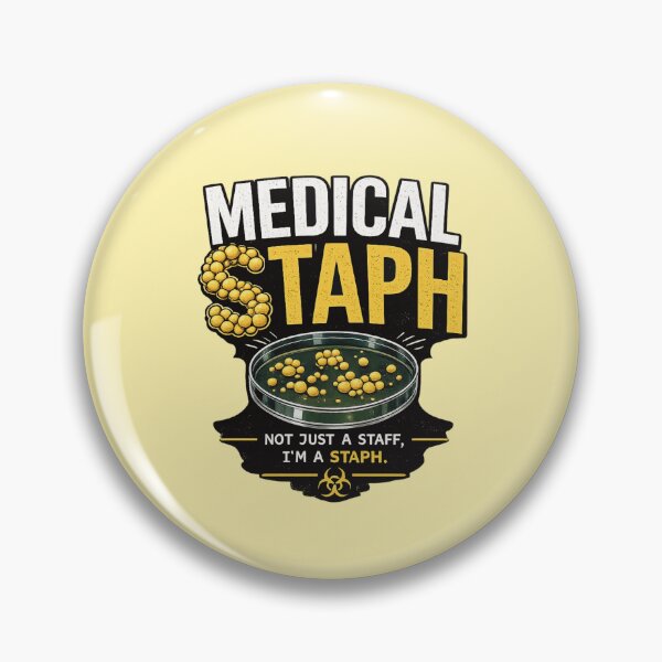 Item preview, Cute Medical Staph – Yellow Biohazard Microbe Cartoon Illustration designed and sold by Medico Design .