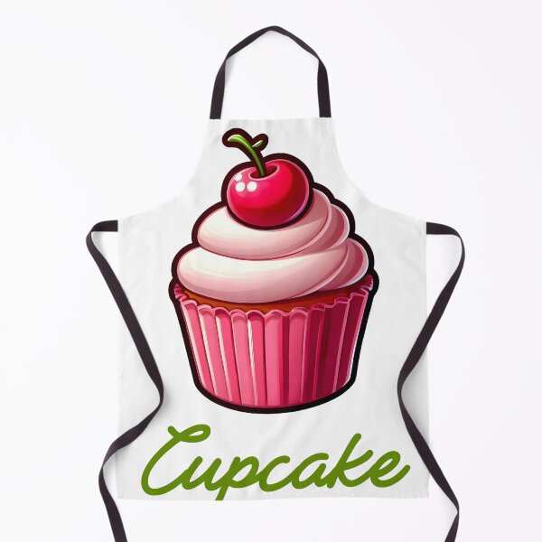 Item preview, Cherry Cupcake – Cute Dessert Illustration with Sweet “Cupcake” Typography designed and sold by BobaBunny76.