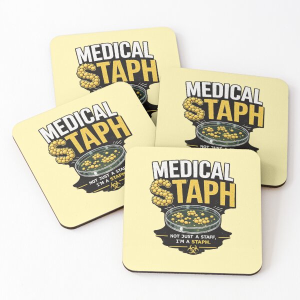 Item preview, Cute Medical Staph – Yellow Biohazard Microbe Cartoon Illustration designed and sold by Medico Design .