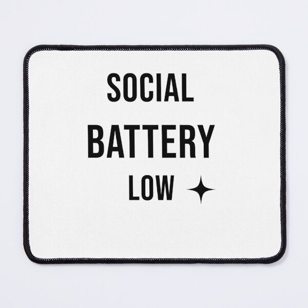Item preview, Social Battery Low Minimalist Introvert Typography Quote designed and sold by SPC-STORE.