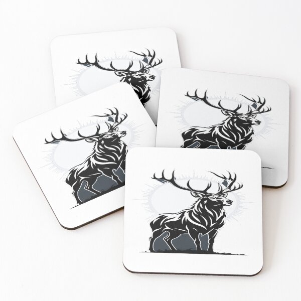 Item preview, Majestic Stag Silhouette with Radiant Moon | Bold Wildlife Art for Nature & Forest Lovers designed and sold by Bright Nest Studio.