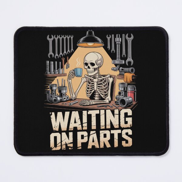 Item preview, Waiting On Parts — Skeleton Mechanic Coffee Shirt V43 designed and sold by DarylWelsh2024.