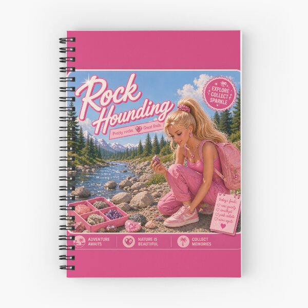 Item preview, Pretty Rocks Club Sticker – Girly Rockhounding Design  designed and sold by allidoissh!ne.