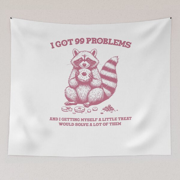 Item preview, 99 Problems Little Treat Funny Raccoon Donut Lover designed and sold by krystalRomanart.