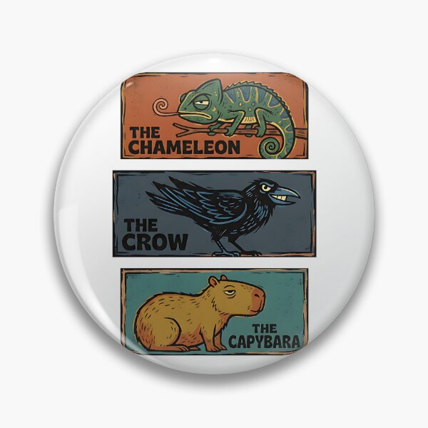 Item preview, Chameleon, Crow, Capybara designed and sold by Paw Print Tee.
