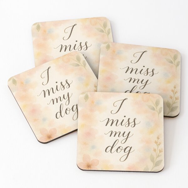 Item preview, I Miss My Dog – Floral Watercolor Pet Loss Tribute  designed and sold by EmeraldeaArt.
