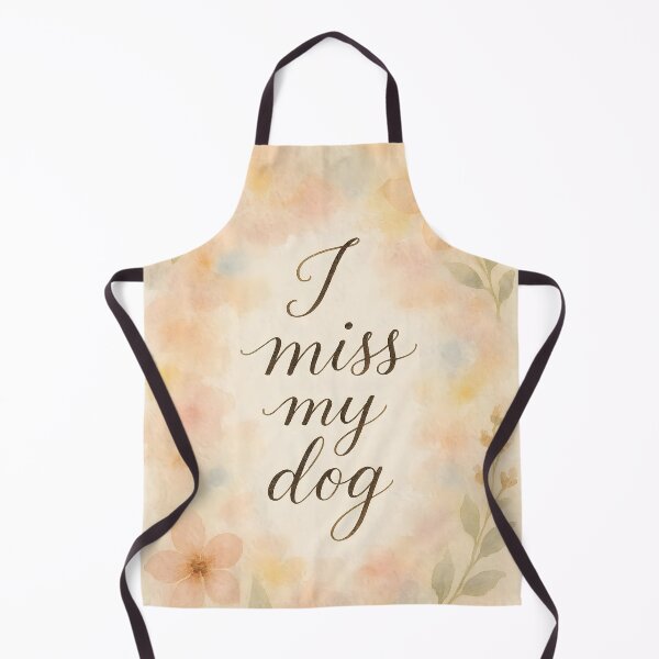 Item preview, I Miss My Dog – Floral Watercolor Pet Loss Tribute  designed and sold by EmeraldeaArt.