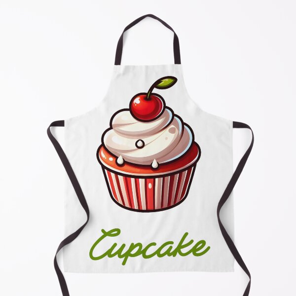 Item preview, Cherry Cupcake – Cute Dessert Illustration with Sweet “Cupcake” Typography designed and sold by BobaBunny76.
