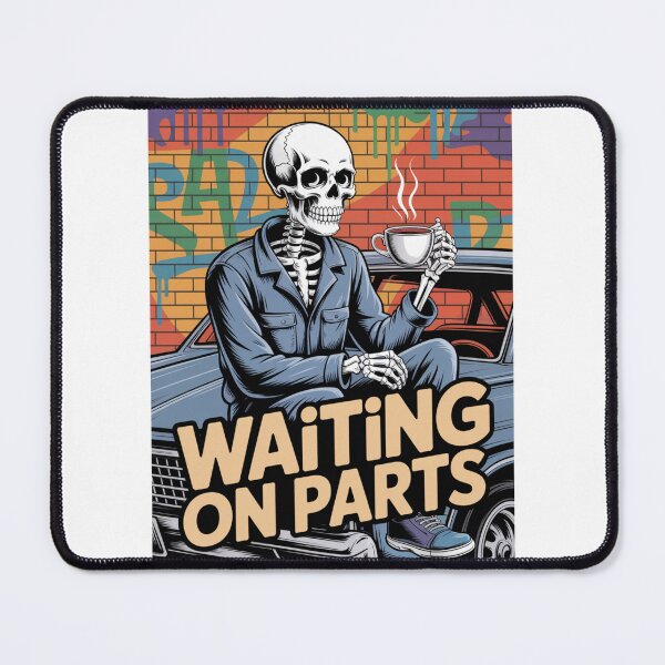 Item preview, Waiting On Parts — Skeleton Mechanic Coffee Shirt V46 designed and sold by DarylWelsh2024.