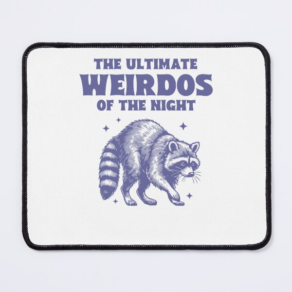 Item preview, Ultimate Weirdos Of The Night Retro Purple Raccoon designed and sold by krystalRomanart.