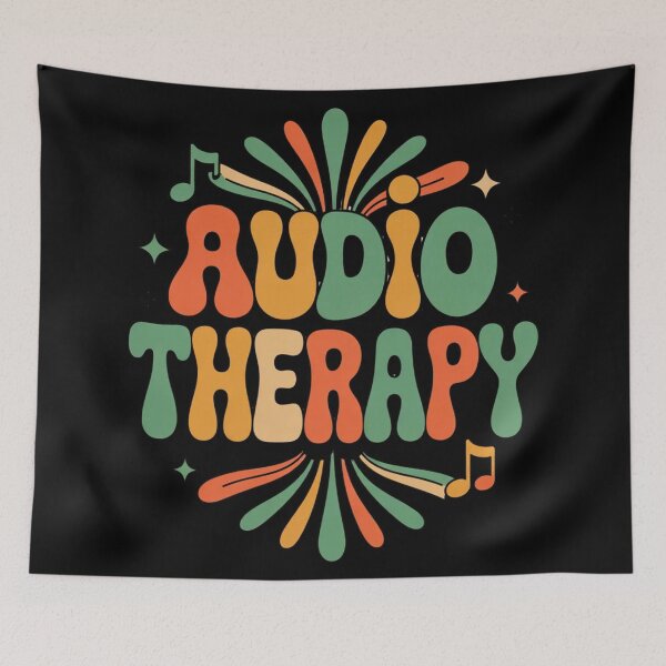 Item preview, Audio Therapy | Retro Groovy 70s Wavy Aesthetic designed and sold by Design_Your_Day.