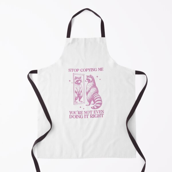 Item preview, Stop Copying Me Funny Pink Raccoon Mirror designed and sold by krystalRomanart.