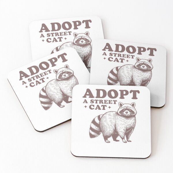 Item preview, Adopt A Street Cat Funny Raccoon Sarcastic Humor designed and sold by krystalRomanart.