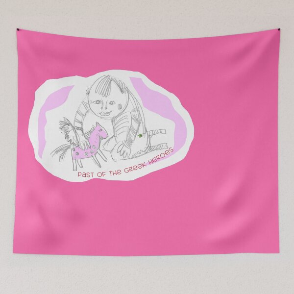 Item preview, Past Of Greek Heroes - Kid Playing with Pegasus Toy (Original drawing by Alice CCI) designed and sold by VanyssaGraphics.