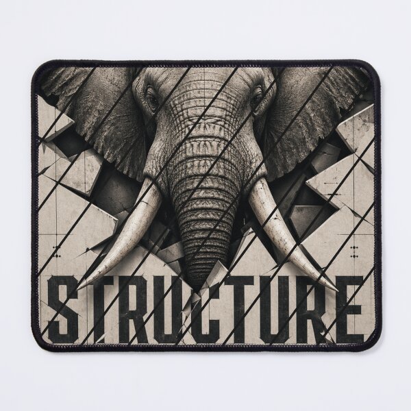 Item preview, Architect Creates Power Elephant Blueprint Tectonic Industrial Wall Art designed and sold by SavannaStrikes.