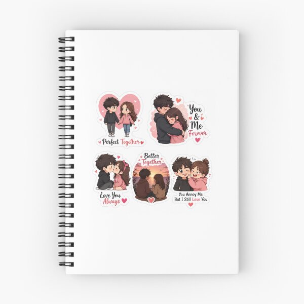 Item preview, Cute Couple Love Sticker Pack | Romantic Chibi Couples | Perfect Together & You & Me Forever designed and sold by Ishratparween11.