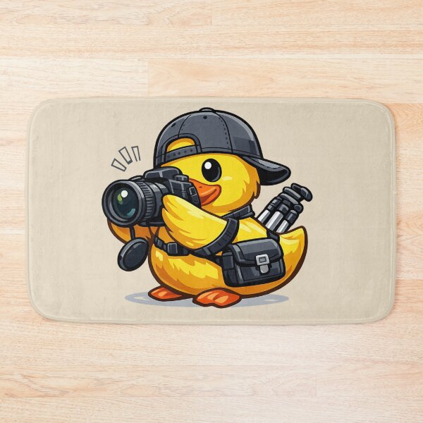 Item preview, Funny Cameraman Rubber Duck Cartoon Photographer Duck designed and sold by BROHLine Studio.