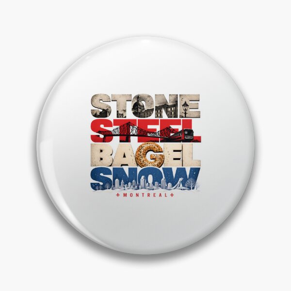 Item preview, Stone Steel Bagel Snow Montreal Urban Typography designed and sold by Fenay Designs.