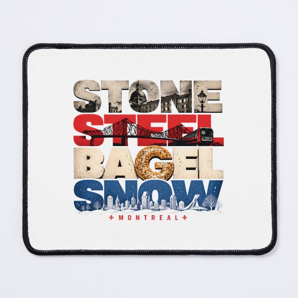Item preview, Stone Steel Bagel Snow Montreal Urban Typography designed and sold by Fenay Designs.
