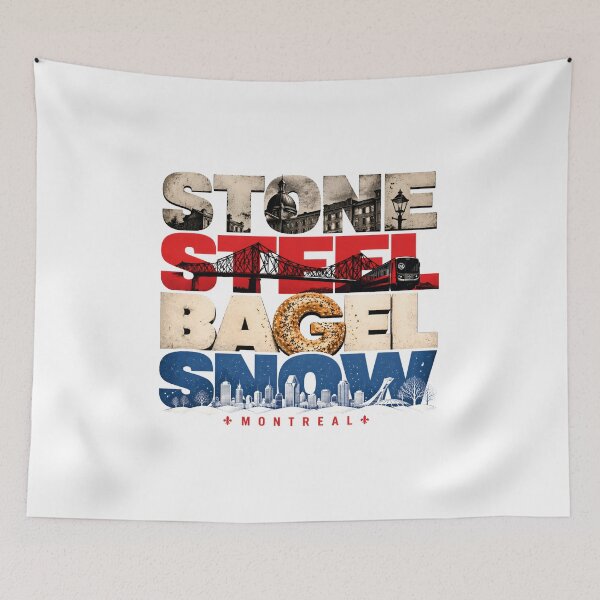 Item preview, Stone Steel Bagel Snow Montreal Urban Typography designed and sold by Fenay Designs.