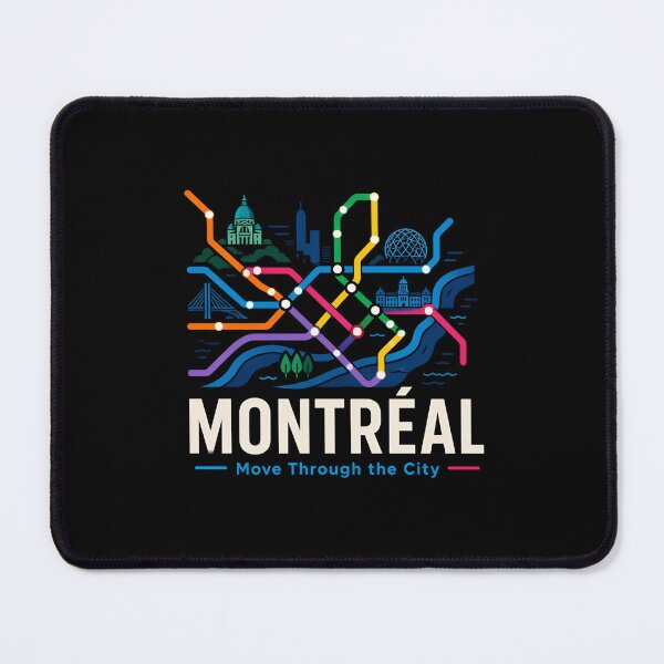 Item preview, Montreal Move Through The City Metro Map Art designed and sold by Fenay Designs.